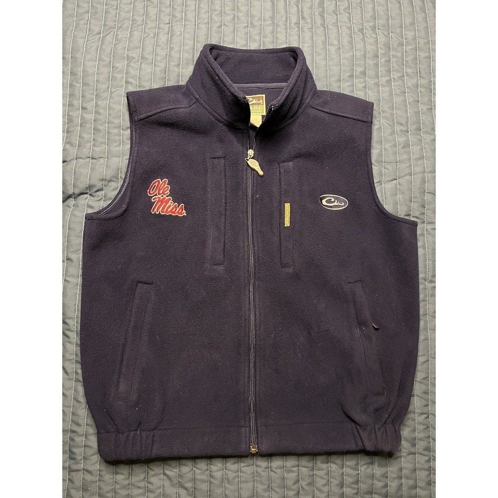 Drake Waterfowl Systems Vest Ole Miss Rebels Adult Small Navy Blue Football